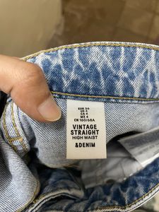 H&amp;M Light Blue Straight Fit Jeans.