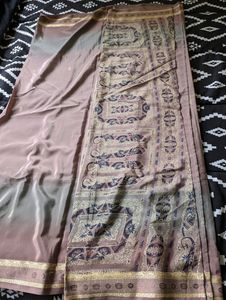 Mauve And Grey Saree