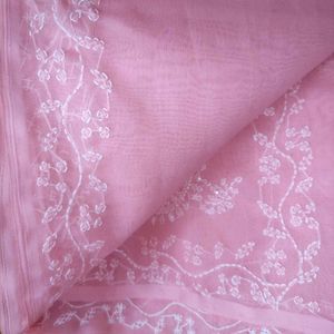 Pink Embroidered Saree💖