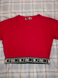 Red Crop Top - Trendy & Stylish