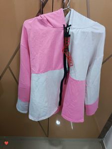 Pink & White Hoodie