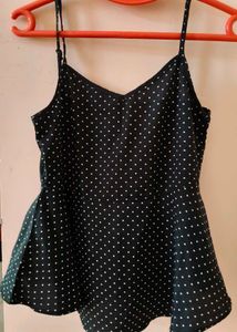 Polka Dot Empire Black Top