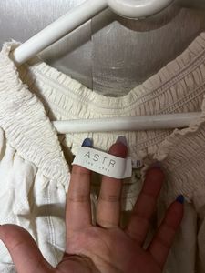 Off-Shoulder Cream Top