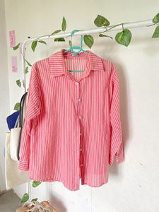 Pink Striped Button-Down