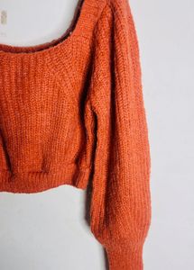 Woollen Crop Sweater For Women