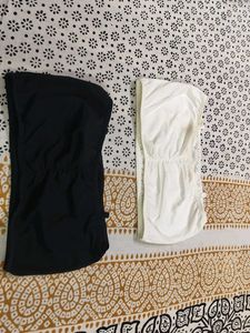 White Sports Bra And 2tip Tops