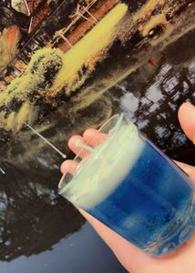 Blue Ombre Shot Glass Candle