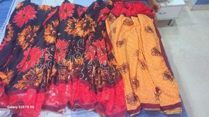 Black Floral Print Saree