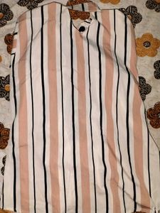 Oversized Striped Casual Shirt
