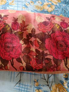 Beautiful Roses Printed Pink Banarasi Saree🌹💕