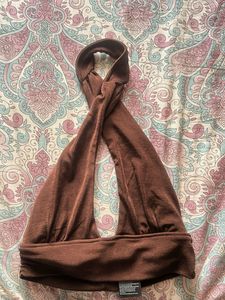 Brown Halter Crop Top