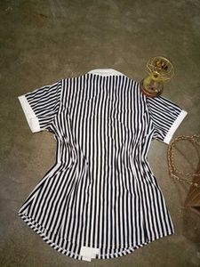 Black And White Striped Beautiful Shirt Top