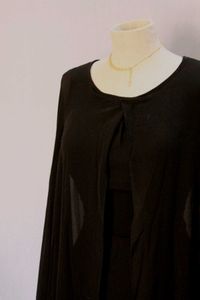 Elegant Black Cape Dress