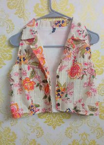 ZARA BASIC Floral Vest For Women