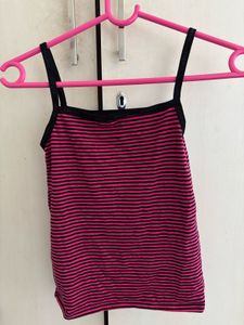 Pink Striped Tank Top