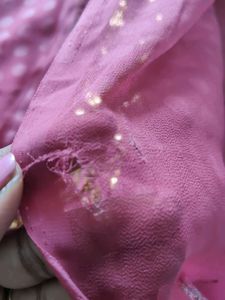 Onion Pink Embroidery Saree