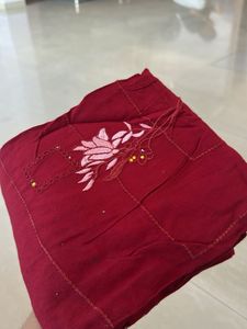 Maroon Floral Embroidered Kurti