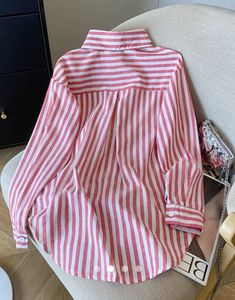 Mango - Striped Long Sleeve Button-Down Shirt