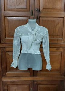 Vintage Sheer Floral Blouse