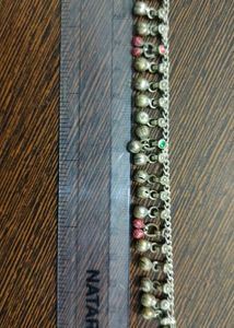Vintage Silver Anklets with Bells