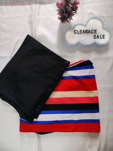 Striped &amp; Black Pants Set