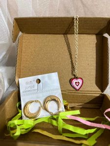 Combo Of Earings And Necklace Chain
