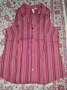 Striped Sleeveless Shirt
