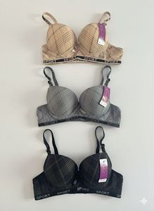 Plaid Sports Bras - Set of 3