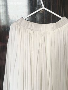 White Pleated Skirt