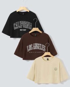 Pack Of 3 Crop Oversized Tshirts