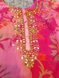 Floral Pink Kurta Set
