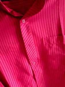 Tomato Red Shirt Maroon Stripes