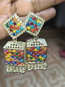 Colorful Jhumka Earrings