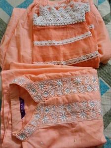 Peach Ethnic Suit
