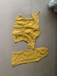 Yellow Linen Coord Set