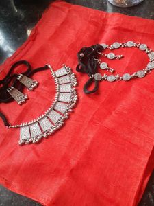 Combo New Oxidised Silver Necklace Set
