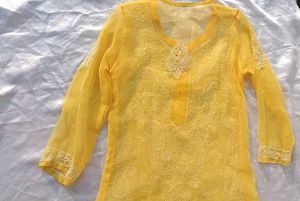 💛Lucknowi Work With Gota Patti Chikankari Kurta