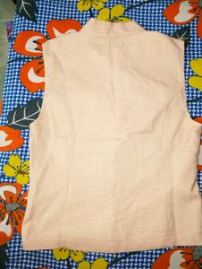 Vintage Sleeveless Zip-Up Top