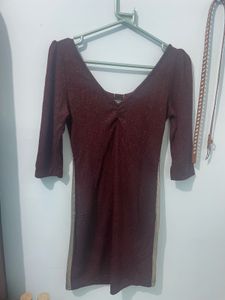 Maroon Bodycon Dress