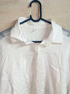 PLUS SIZE Formal Shirt Top Light Cream