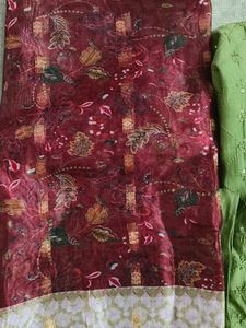 Green Embroidered Kurta Set