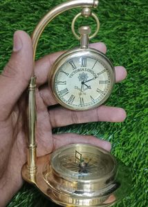 Hanging Clock With Compass.