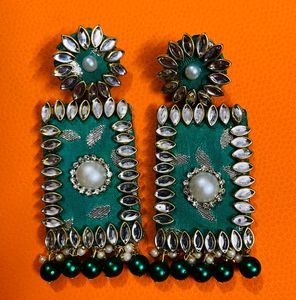 New Party Wear Fancy Fabric Earrings