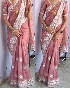 Elegant Embroidered Saree