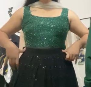 Beaded Top Green