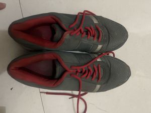 Red And Grey Reebok Mens Sports Shoes
