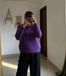 Purple Knit Sweater
