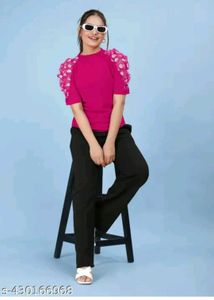 Chic Pink Puff Sleeve Top