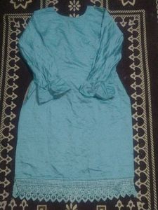 Teal Embellished pant Suit set