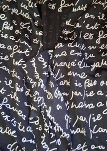 Black &amp; White Script Print Dress